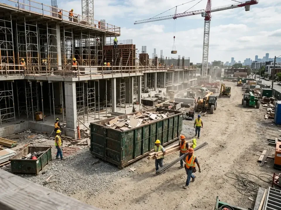 commercial-construction-site-w-002 — frequently asked questions, Low Cost Construction Dumpster Rental in Wyoming, MN